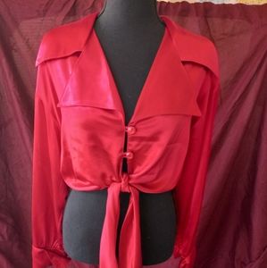 Born in America red silk size S (everything must go! Moving sale)